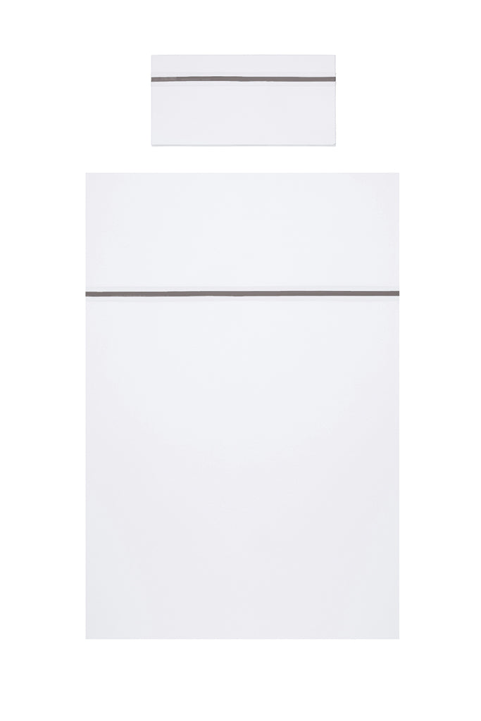 Nachtstudio Bettwäsche Design 3 - Weiss mit PLATIN